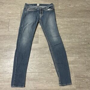 True Religion Women's Blue Jeans Size 32 Straight Leg Made in USA